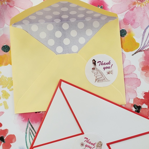 x100 Unique Fashion Girl Thank You Posh Stickers Seals - Picture 8 of 13